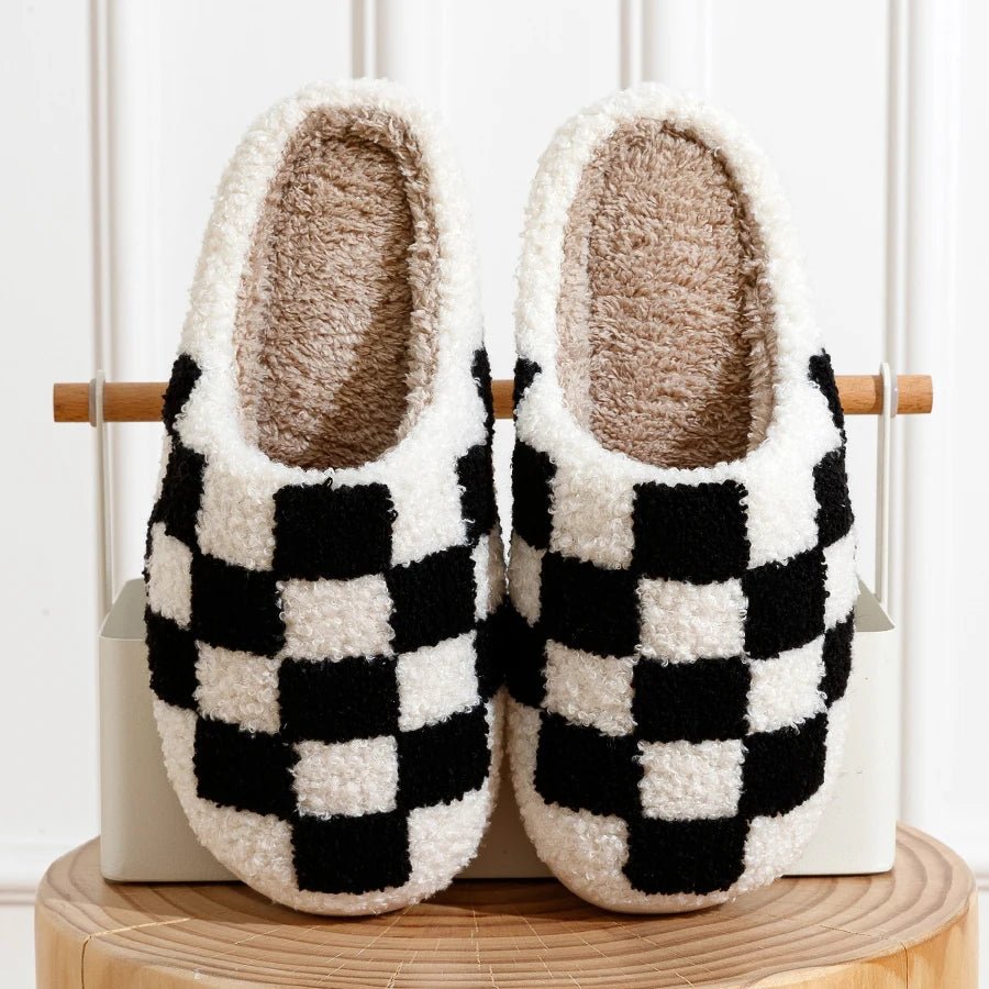 Checked Home Slippers - The House Of BLOC