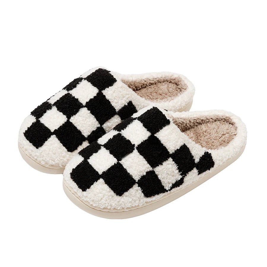 Checked Home Slippers - The House Of BLOC