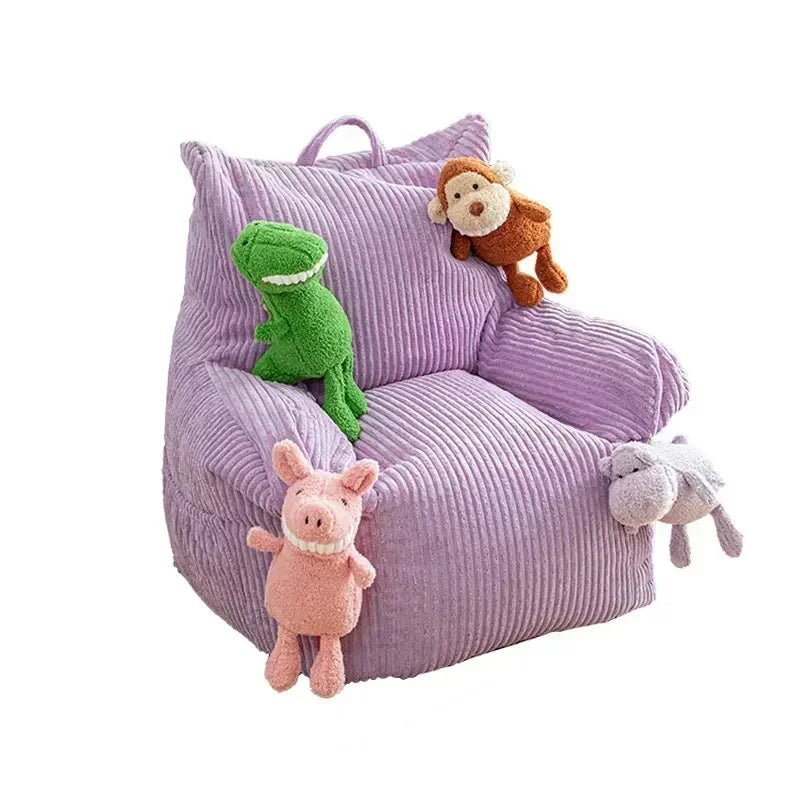 Children's Small Lazy Bean Bag Chair With Footrest - The House Of BLOC