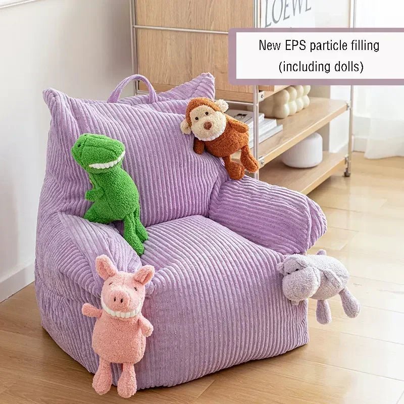 Children's Small Lazy Bean Bag Chair With Footrest - The House Of BLOC