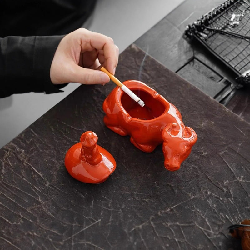 Chinese Style Cow Ashtray - The House Of BLOC