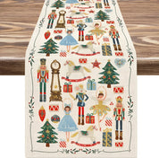 Christmas Nutcracker Linen Table Runner - The House Of BLOC