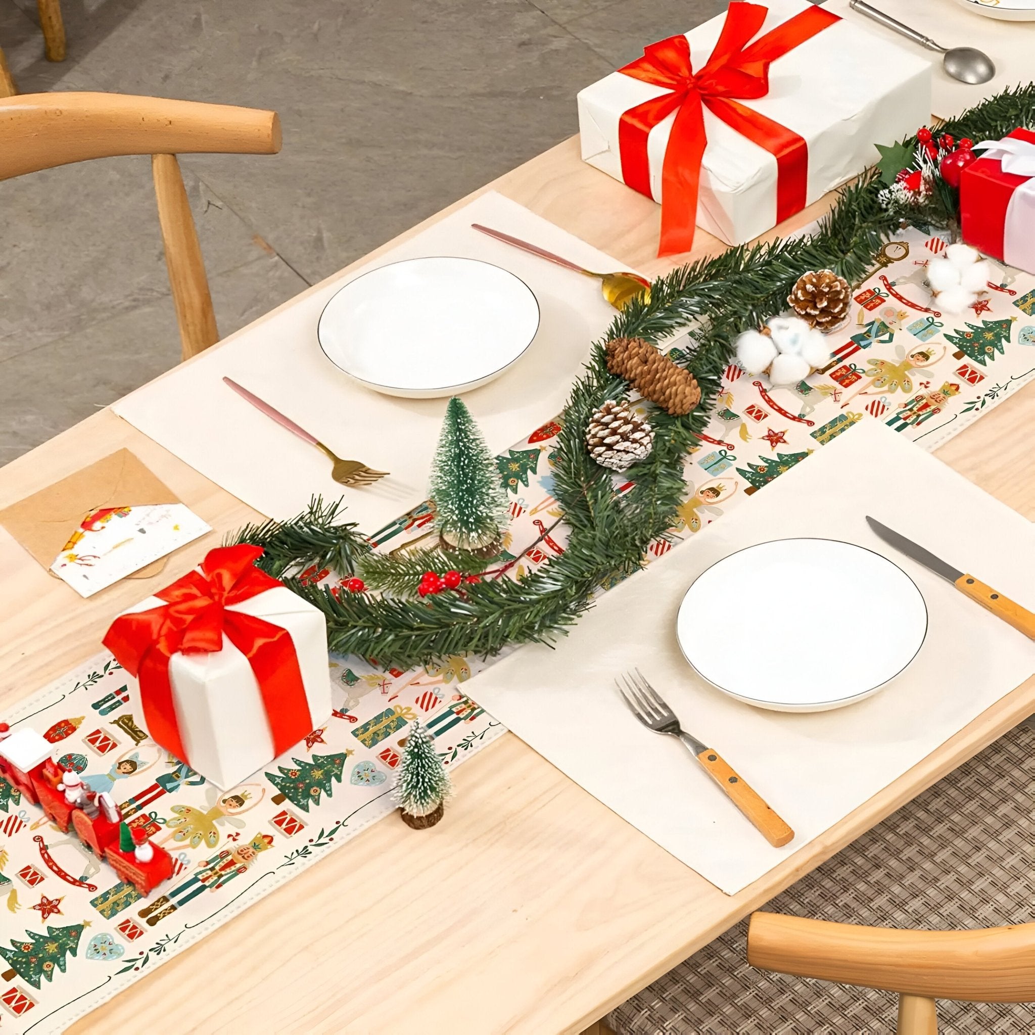 Christmas Nutcracker Linen Table Runner - The House Of BLOC