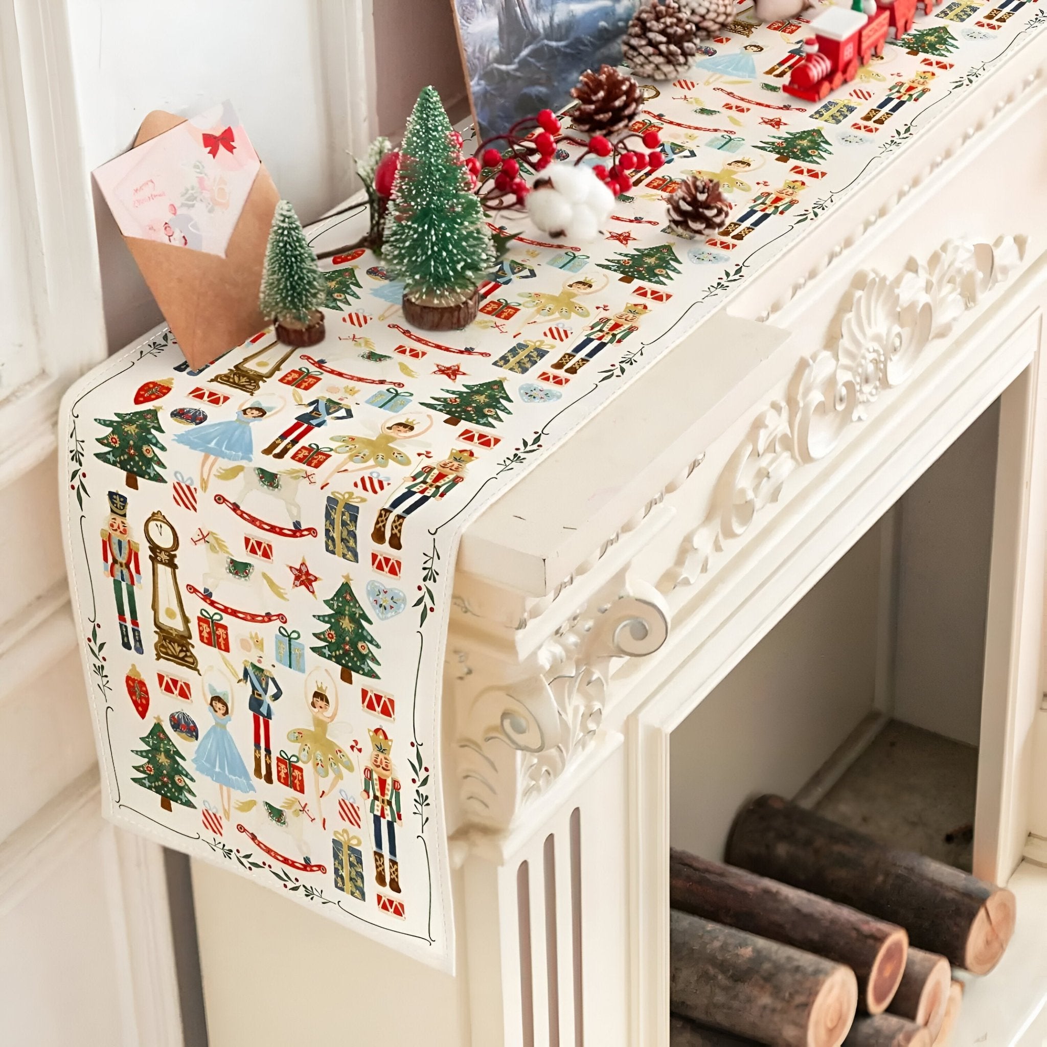 Christmas Nutcracker Linen Table Runner - The House Of BLOC