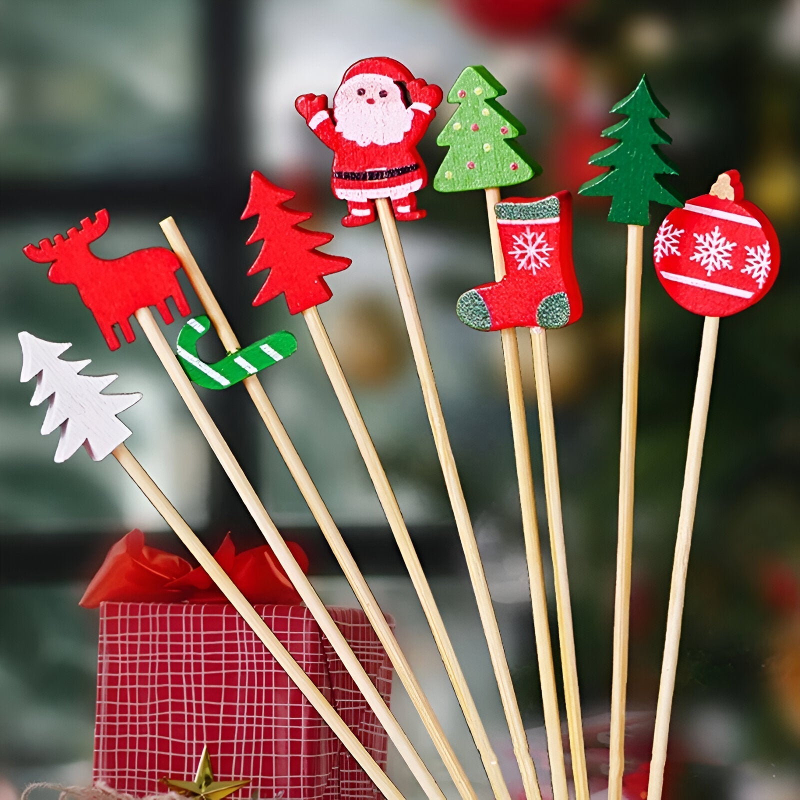 Christmas Themed Cocktail Sticks - The House Of BLOC