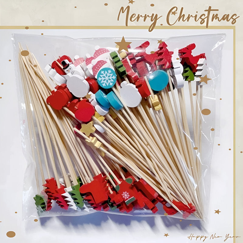 Christmas Themed Cocktail Sticks - The House Of BLOC