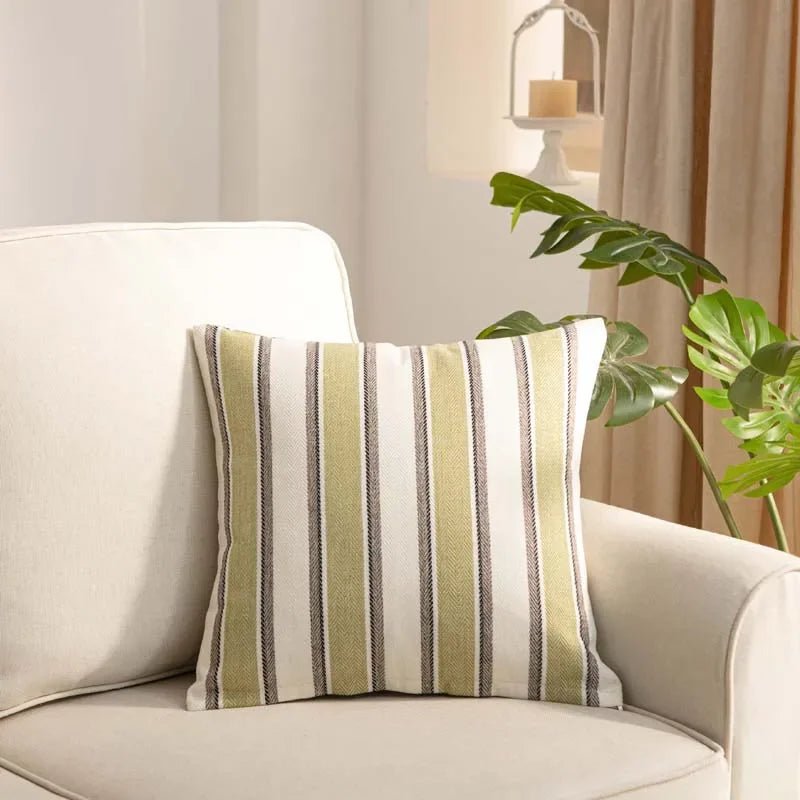 Classic Striped Linen Cushion Cover - The House Of BLOC