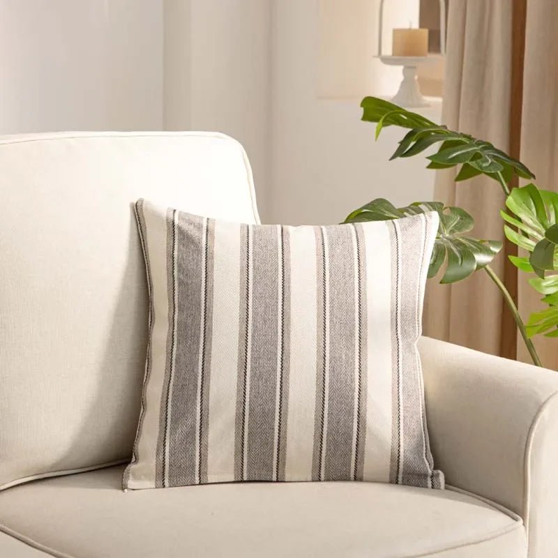 Classic Striped Linen Cushion Cover - The House Of BLOC