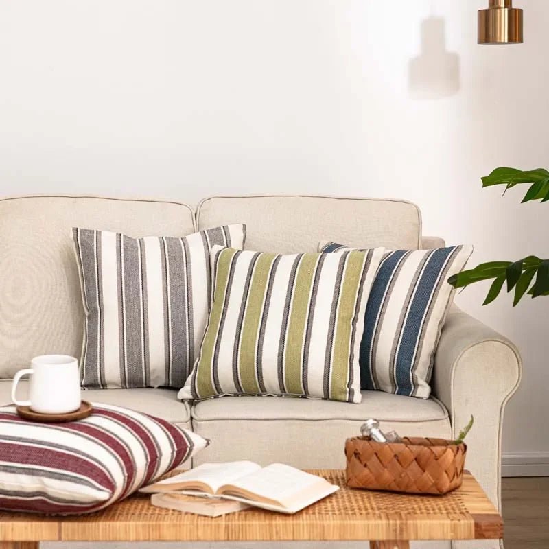 Classic Striped Linen Cushion Cover - The House Of BLOC