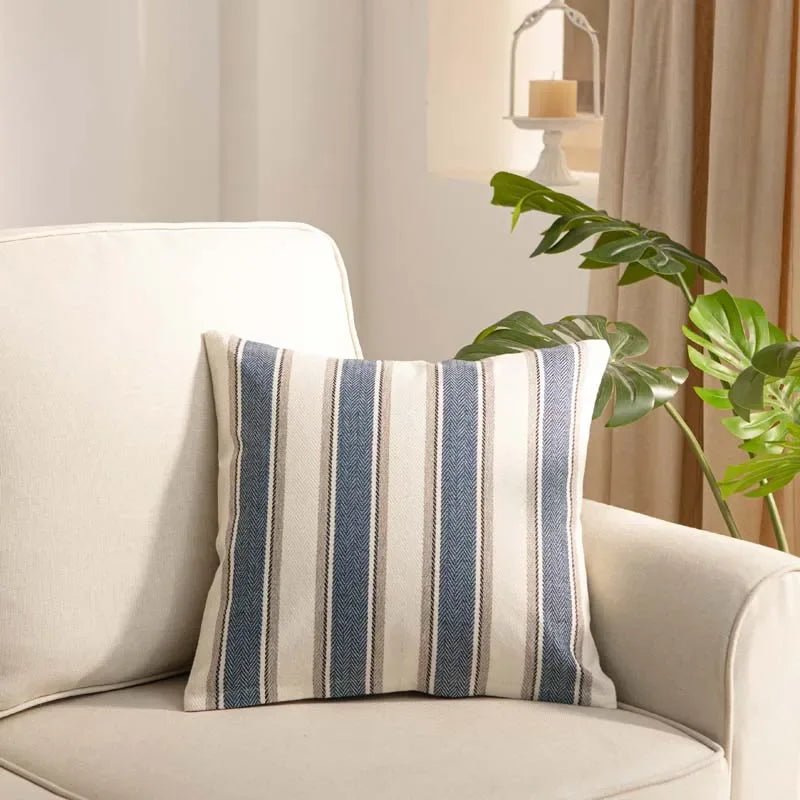 Classic Striped Linen Cushion Cover - The House Of BLOC