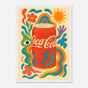 Coca - Cola Drink Illustration Poster - Premium Semi - Glossy Poster - Mounted Framed Poster - The House Of BLOC