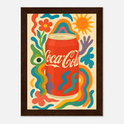 Coca - Cola Drink Illustration Poster - Premium Semi - Glossy Poster - Mounted Framed Poster - The House Of BLOC