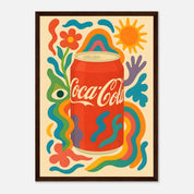 Coca - Cola Drink Illustration Poster - Premium Semi - Glossy Poster - Mounted Framed Poster - The House Of BLOC