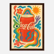 Coca - Cola Drink Illustration Poster - Premium Semi - Glossy Poster - Mounted Framed Poster - The House Of BLOC