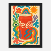 Coca - Cola Drink Illustration Poster - Premium Semi - Glossy Poster - Mounted Framed Poster - The House Of BLOC