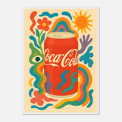 Coca - Cola Drink Illustration Poster - Premium Semi - Glossy Poster - Mounted Framed Poster - The House Of BLOC