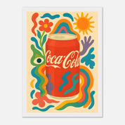 Coca - Cola Drink Illustration Poster - Premium Semi - Glossy Poster - Mounted Framed Poster - The House Of BLOC