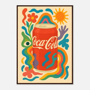 Coca - Cola Drink Illustration Poster - Premium Semi - Glossy Poster - Mounted Framed Poster - The House Of BLOC