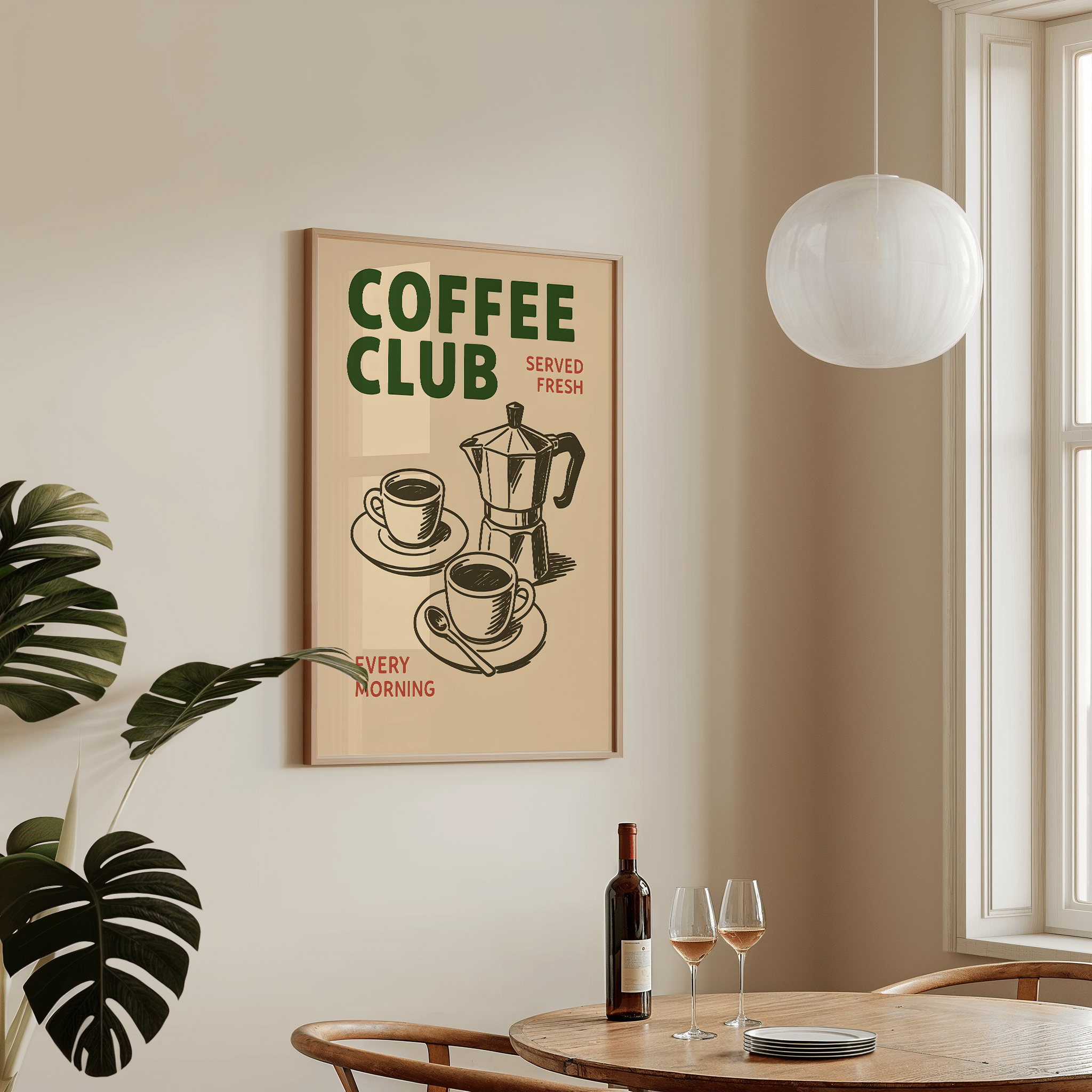 Coffee Club Poster - Premium Semi - Glossy Poster - The House Of BLOC