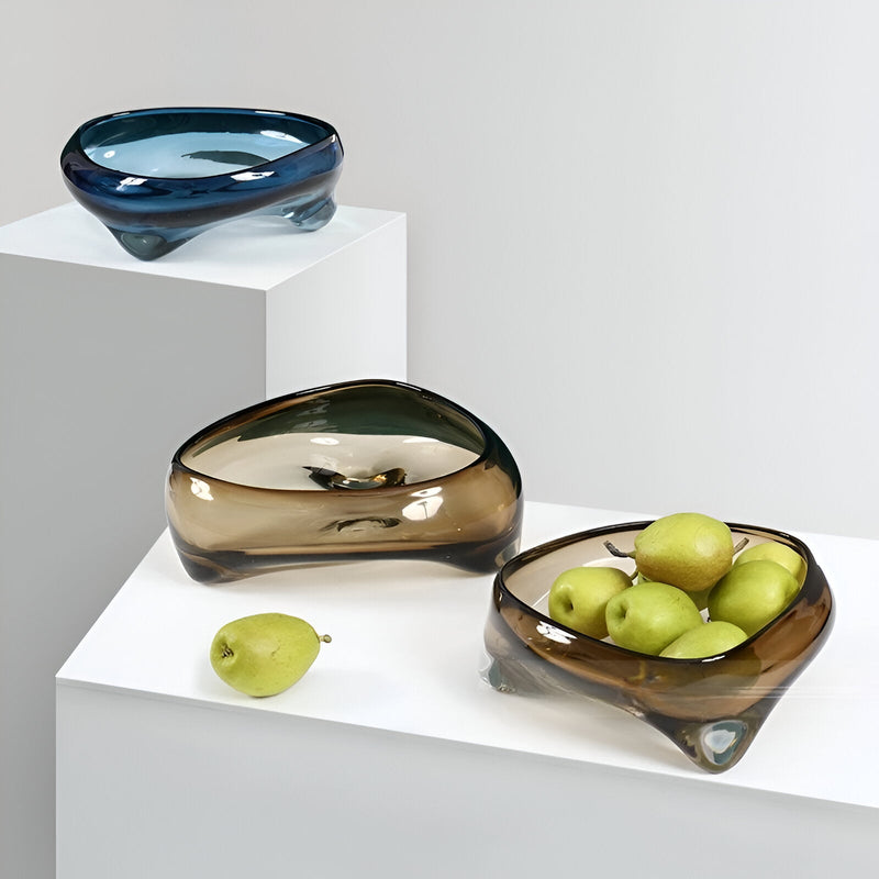 Coloured Glass Triangular Storage Tray - The House Of BLOC