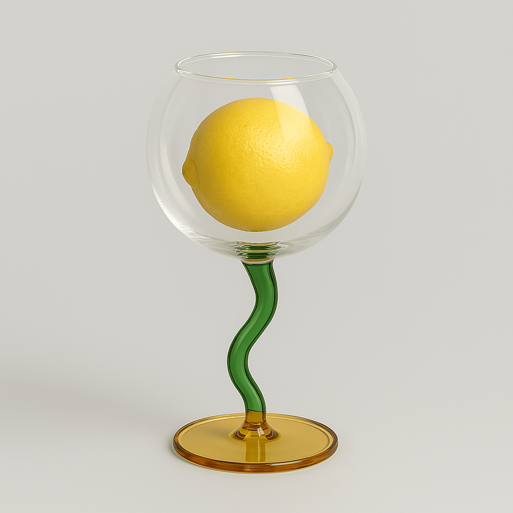 Coloured Twisted Stem Glass - The House Of BLOC