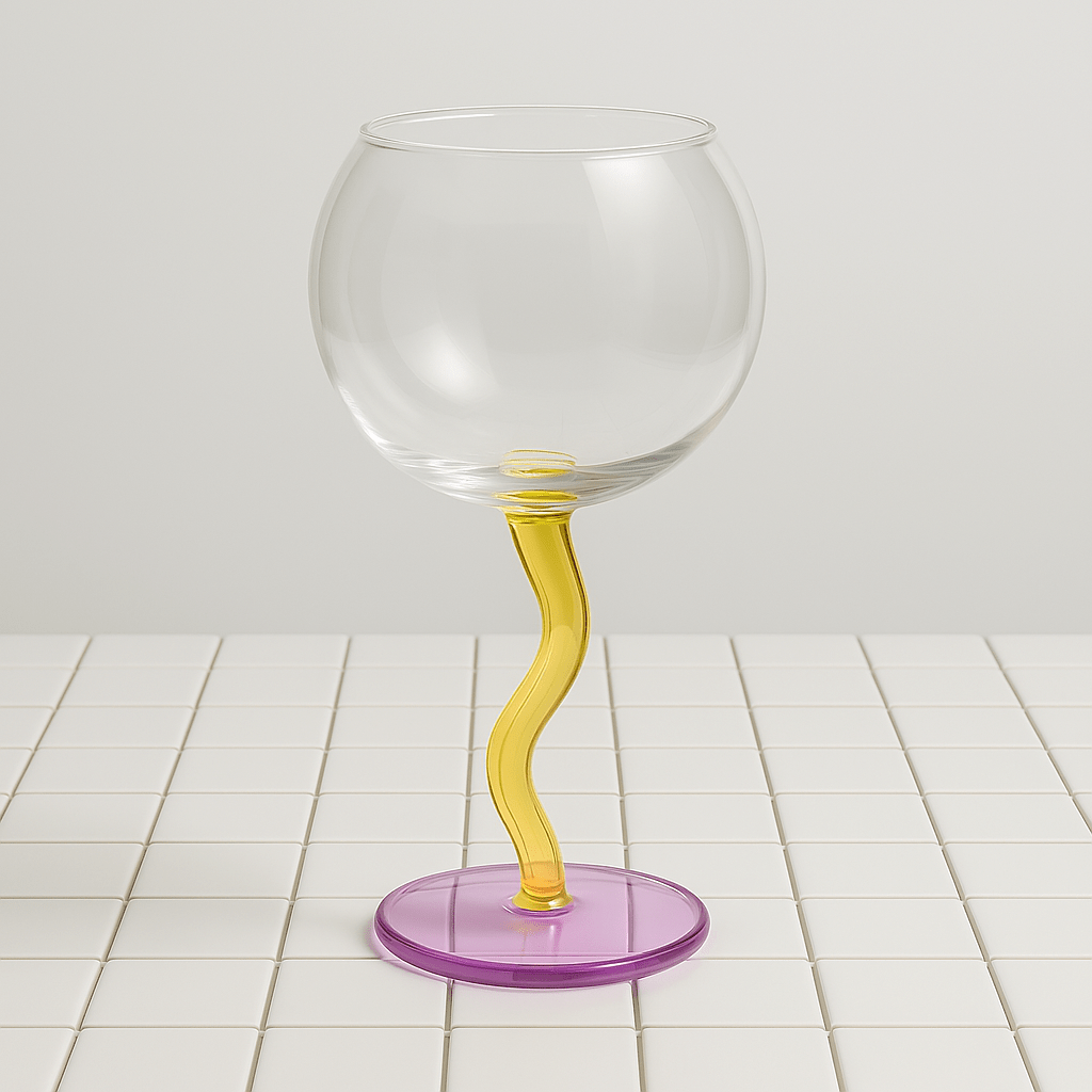 Coloured Twisted Stem Glass - The House Of BLOC