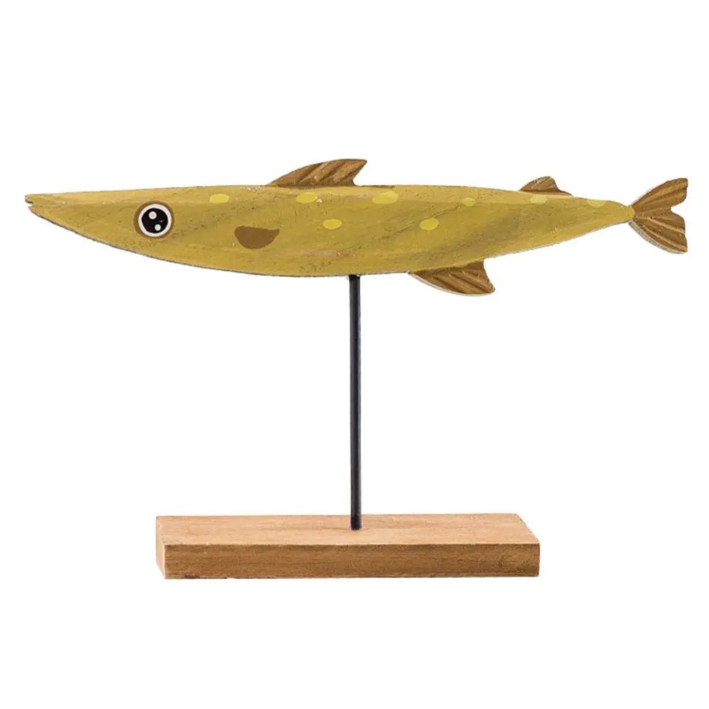 Colourful Abstract Wooden Fish Decoration - The House Of BLOC