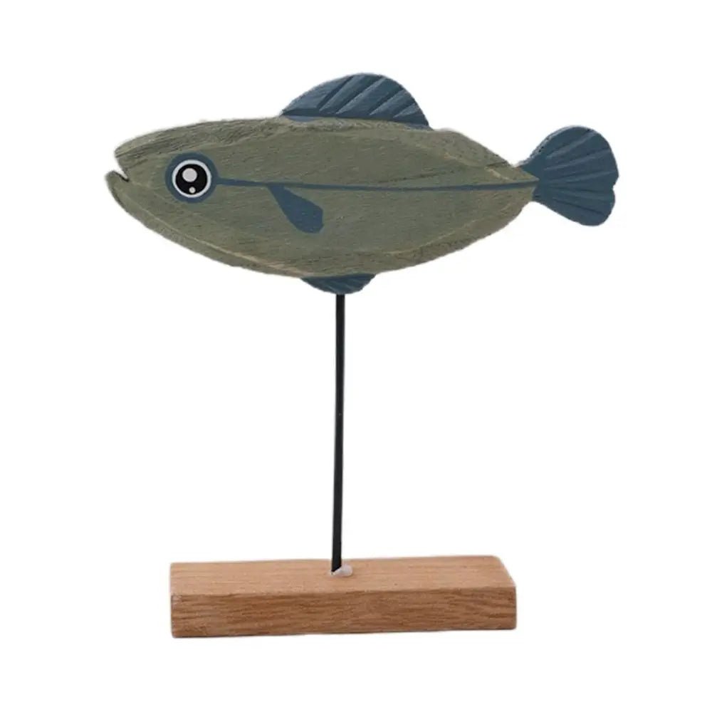 Colourful Abstract Wooden Fish Decoration - The House Of BLOC