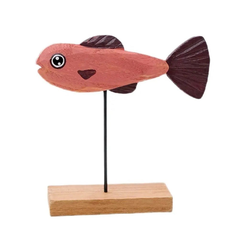 Colourful Abstract Wooden Fish Decoration - The House Of BLOC