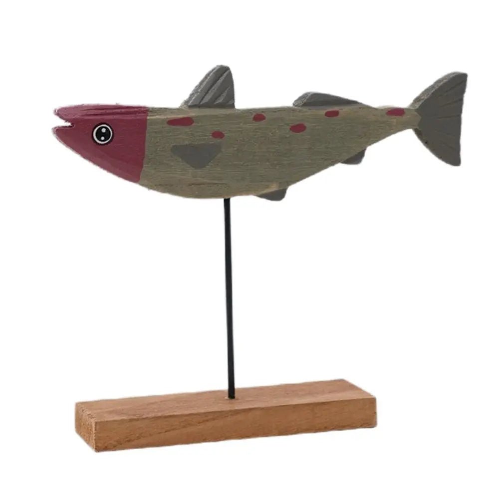 Colourful Abstract Wooden Fish Decoration - The House Of BLOC