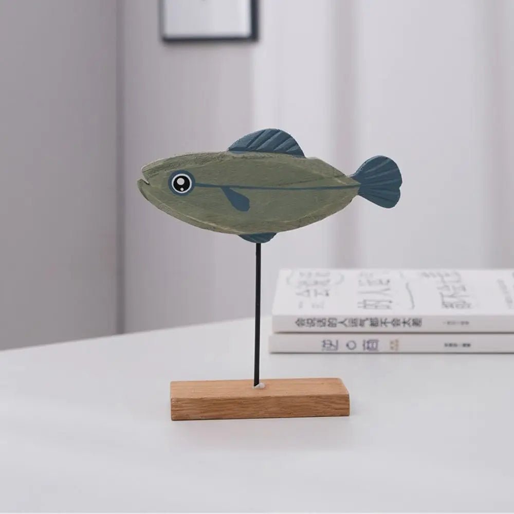 Colourful Abstract Wooden Fish Decoration - The House Of BLOC