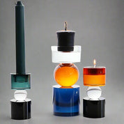 Colourful Geometric Crystal Candle Holder - The House Of BLOC