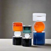 Colourful Geometric Crystal Candle Holder - The House Of BLOC