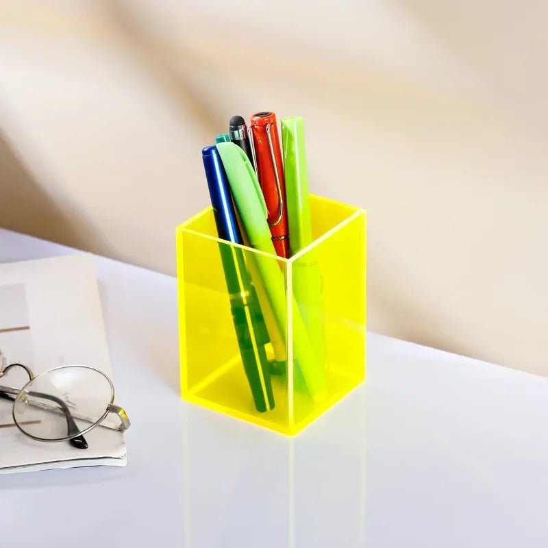 Colourful Transparent Desk Pen Holder - The House Of BLOC