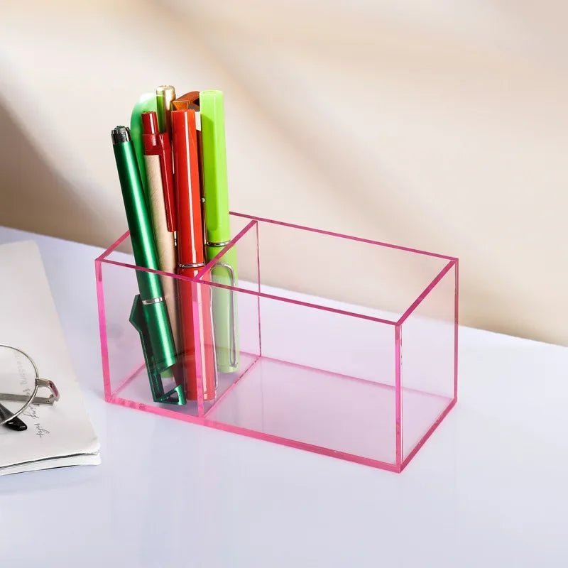 Colourful Transparent Desk Pen Holder - The House Of BLOC