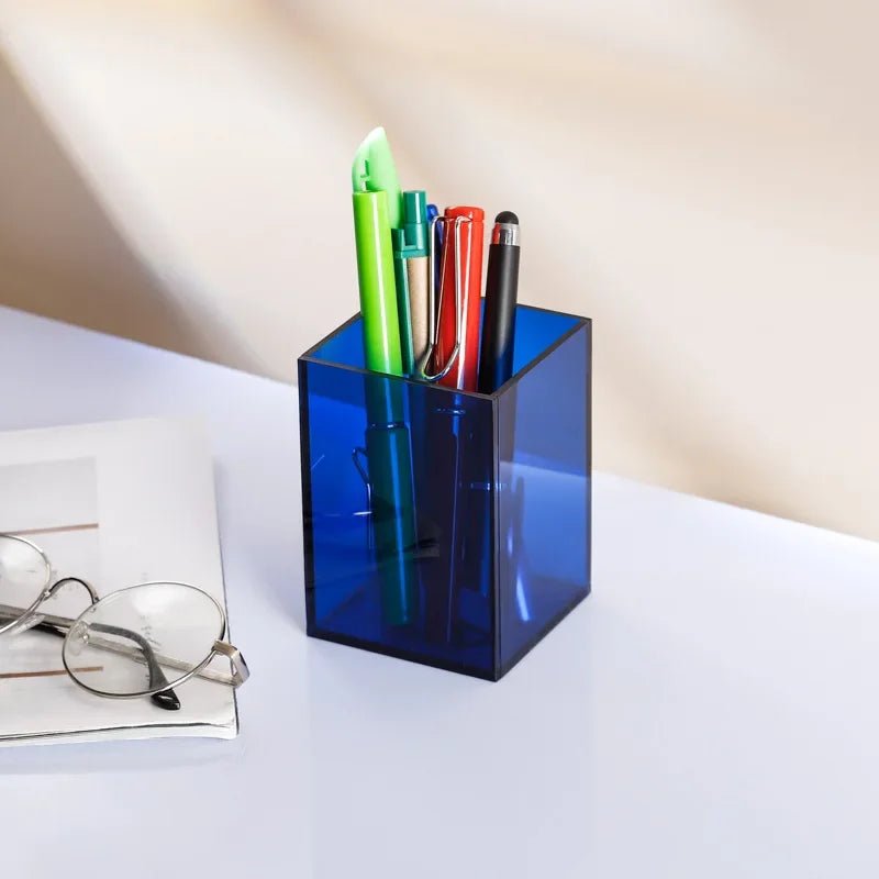 Colourful Transparent Desk Pen Holder - The House Of BLOC