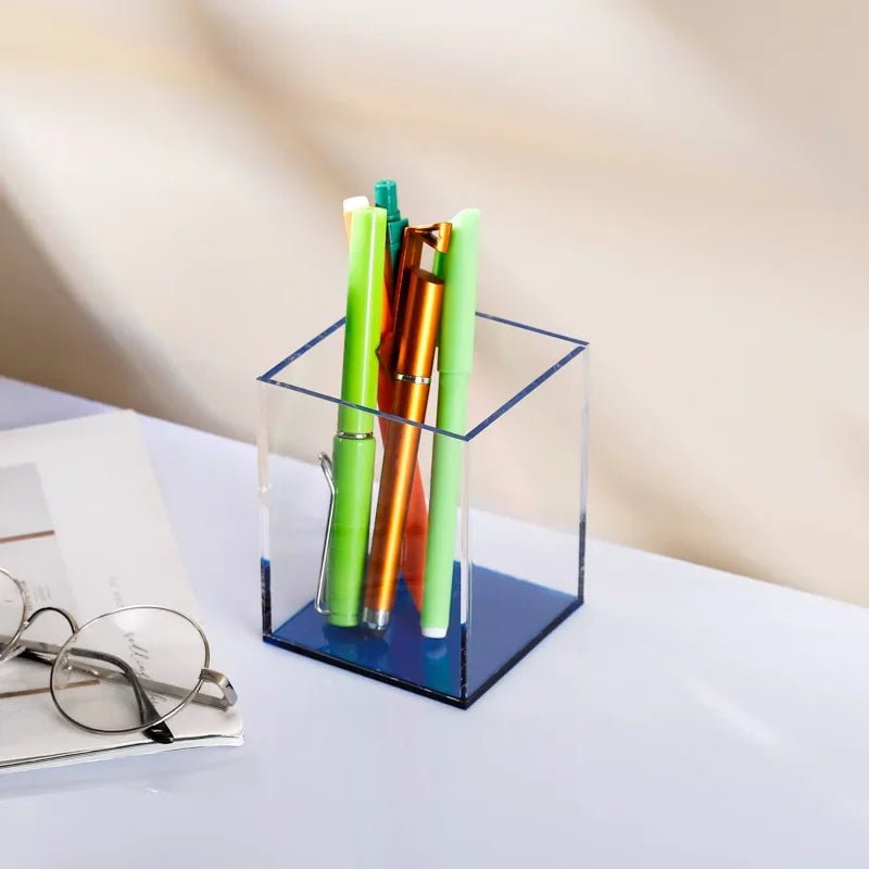 Colourful Transparent Desk Pen Holder - The House Of BLOC