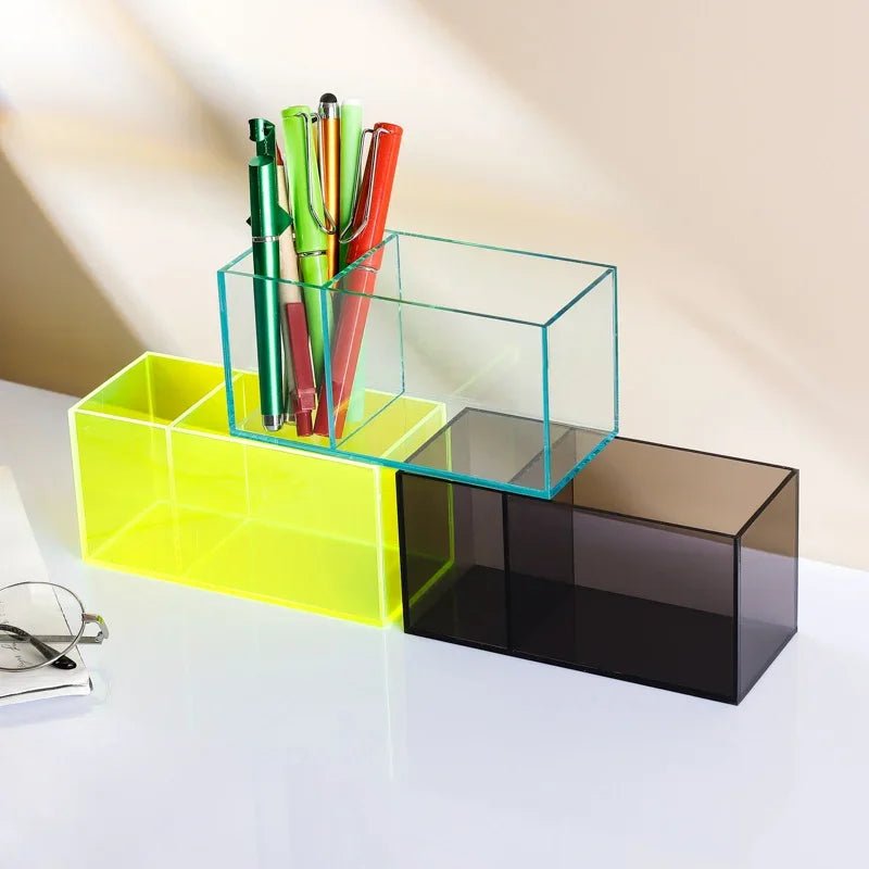 Colourful Transparent Desk Pen Holder - The House Of BLOC