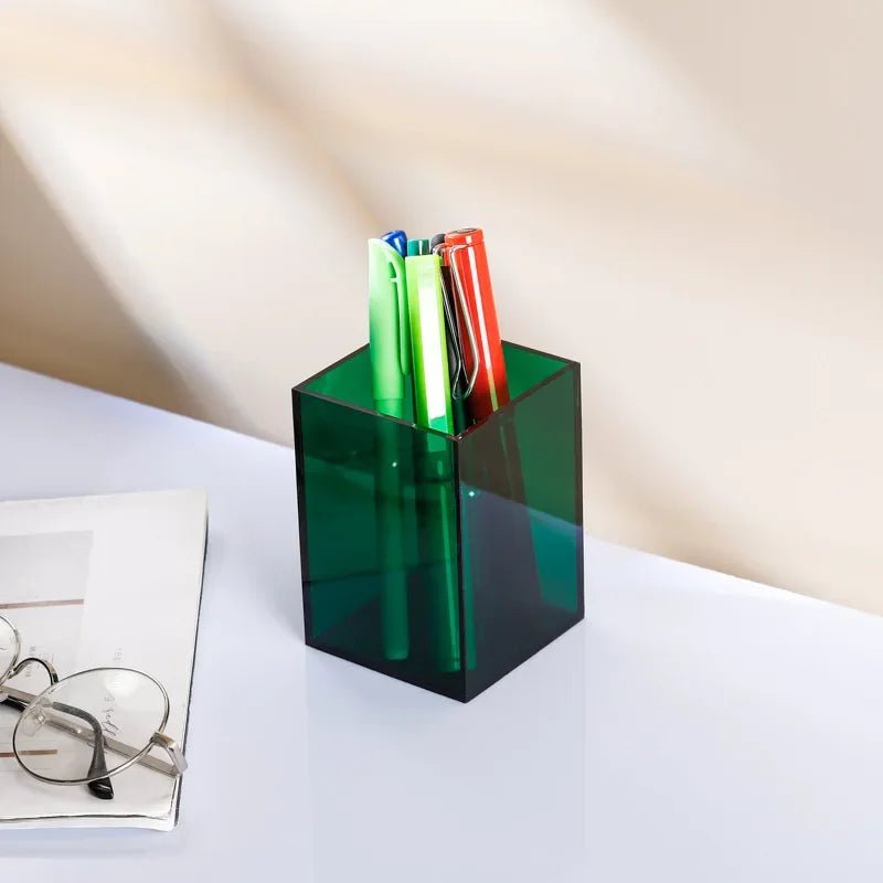 Colourful Transparent Desk Pen Holder - The House Of BLOC