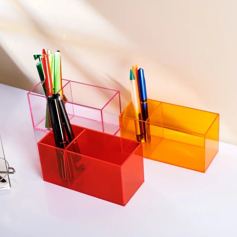 Colourful Transparent Desk Pen Holder - The House Of BLOC