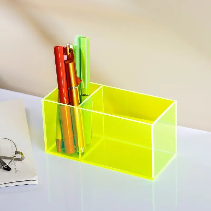 Colourful Transparent Desk Pen Holder - The House Of BLOC