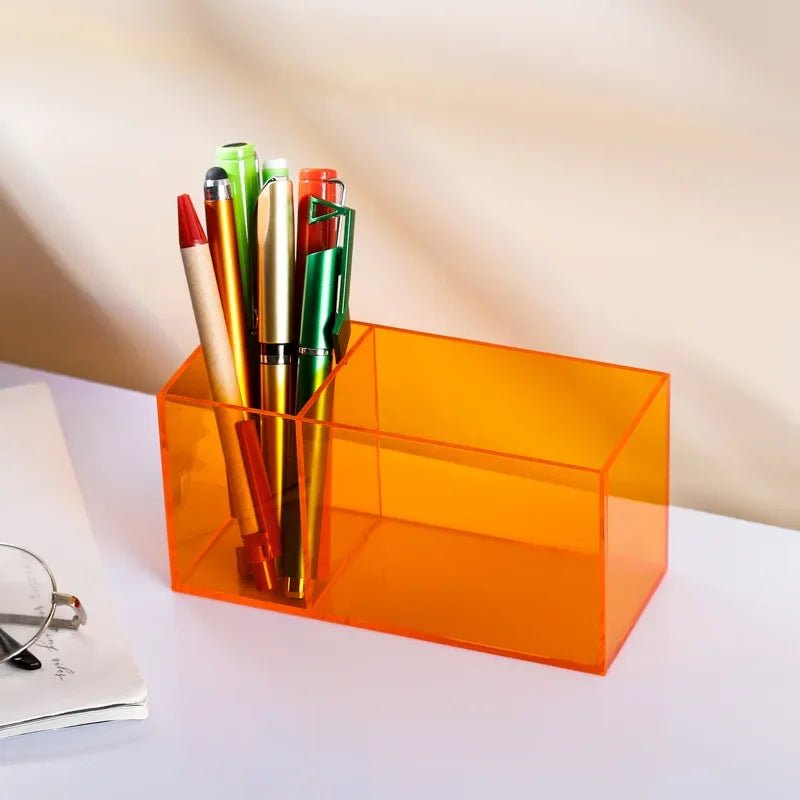 Colourful Transparent Desk Pen Holder - The House Of BLOC