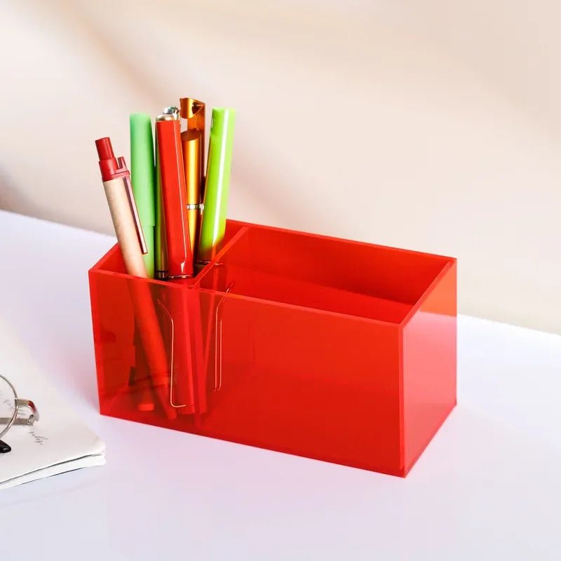 Colourful Transparent Desk Pen Holder - The House Of BLOC