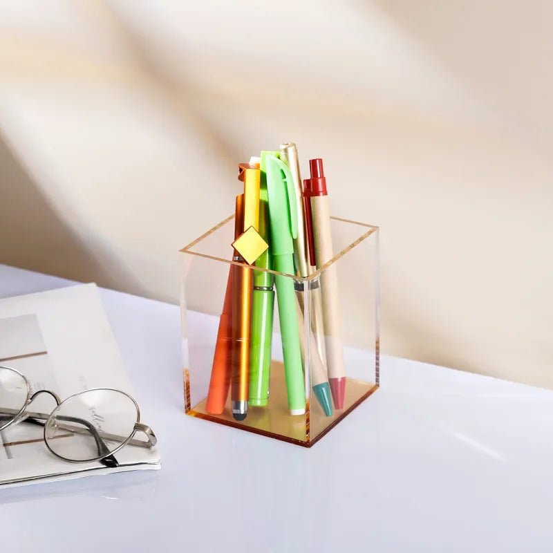 Colourful Transparent Desk Pen Holder - The House Of BLOC