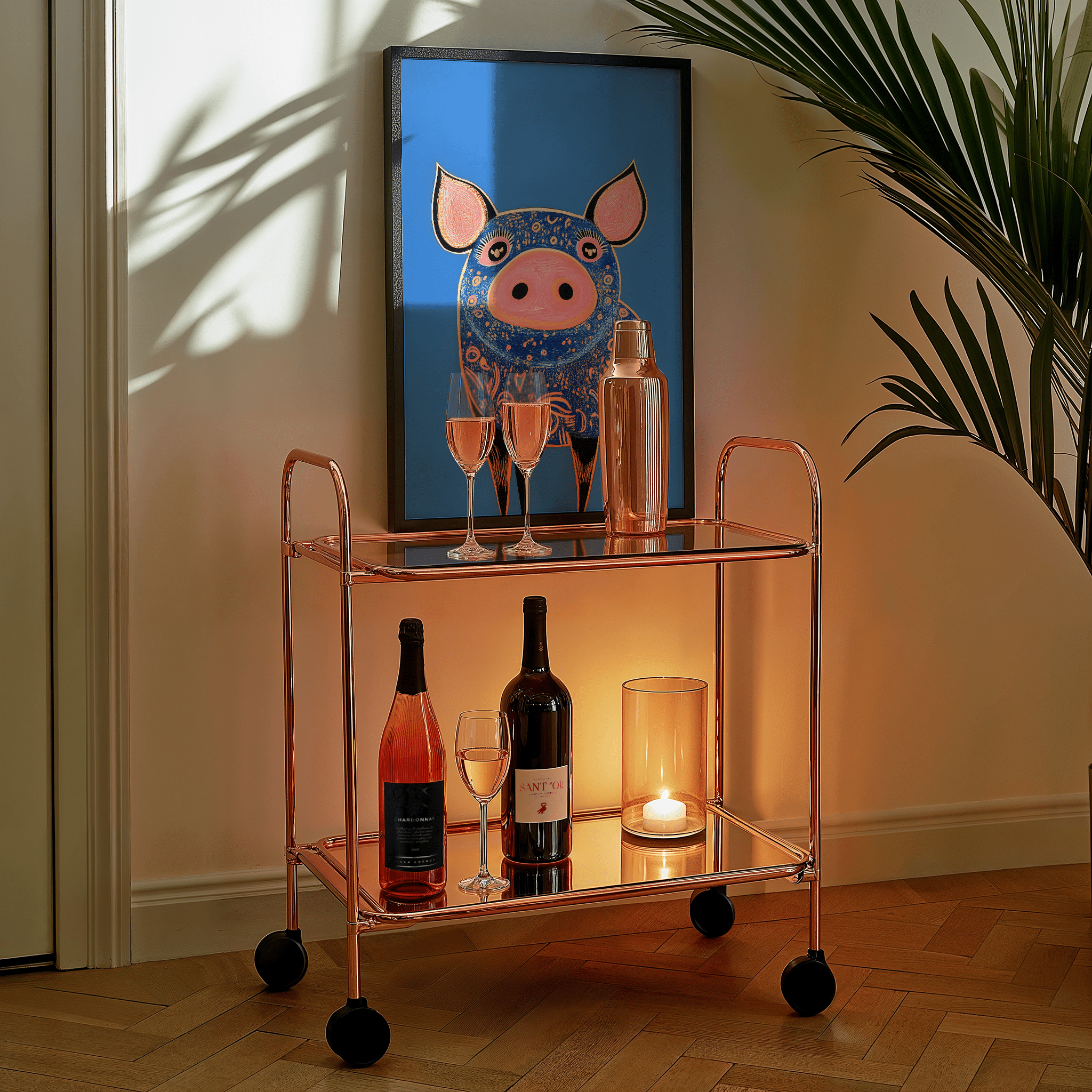 Cosmic Piggy - Premium Semi - Glossy Poster - The House Of BLOC