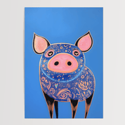 Cosmic Piggy - Premium Semi - Glossy Poster - The House Of BLOC