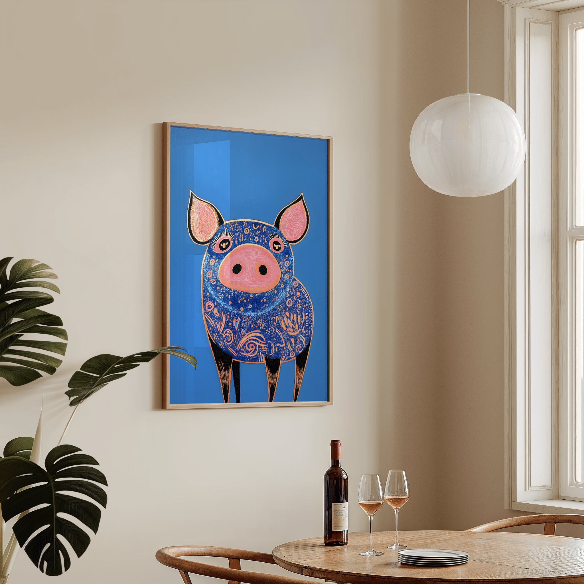 Cosmic Piggy - Premium Semi - Glossy Poster - The House Of BLOC