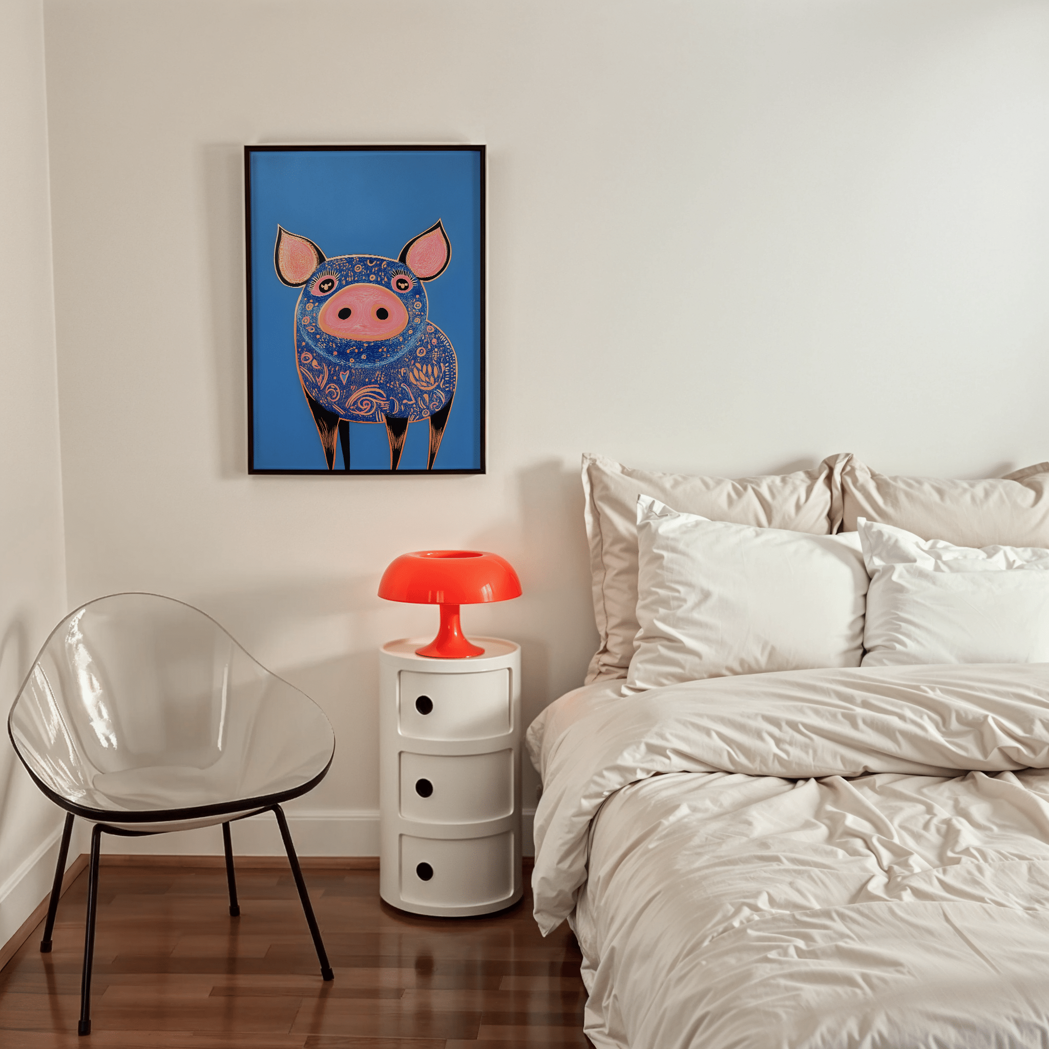 Cosmic Piggy - Premium Semi - Glossy Poster - The House Of BLOC