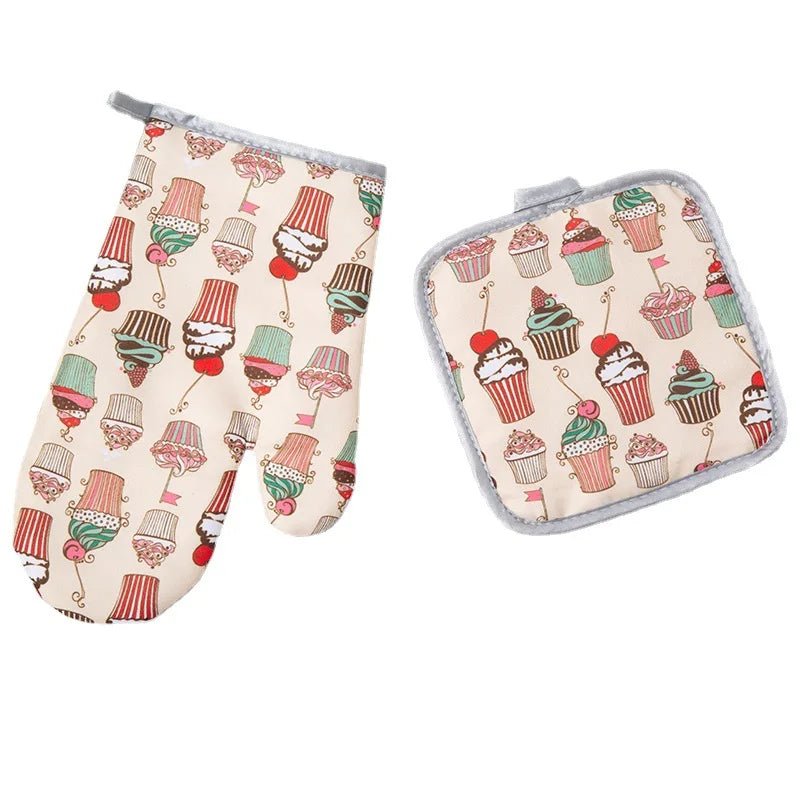 Cotton Heat Insulated Cupcake Oven Gloves - The House Of BLOC