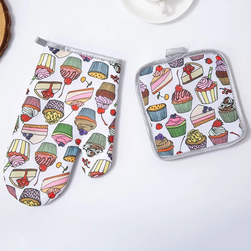 Cotton Heat Insulated Cupcake Oven Gloves - The House Of BLOC